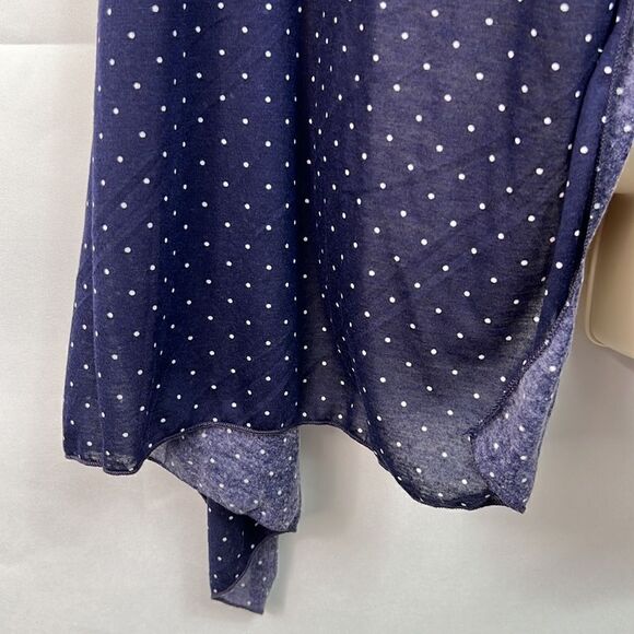 Jenni Navy Blue and White Polka Dot Scarf Wrap one size NWT - Picture 3 of 9